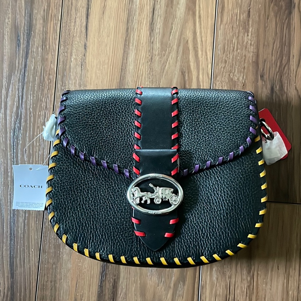 Coach Crossbody with removable strap. Multi-colored